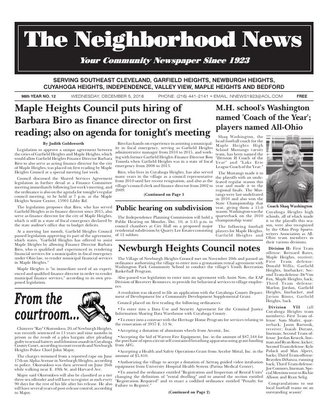 Cover — December 5, 2018