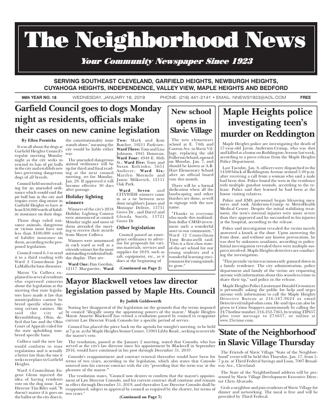 Cover — January 16, 2019