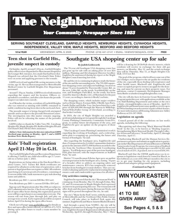 Cover — April 9, 2025