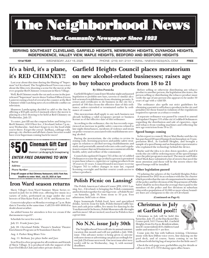 Cover — July 16, 2025