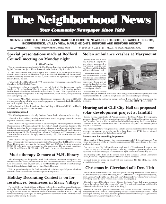 Cover — December 3, 2025
