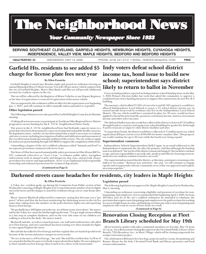 Cover — May 13, 2026