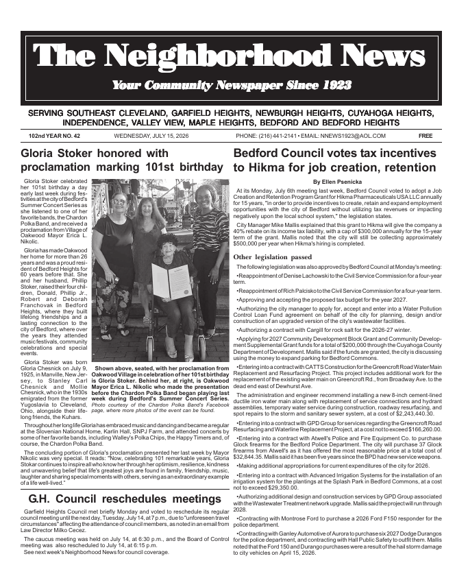 Cover — July 15, 2026
