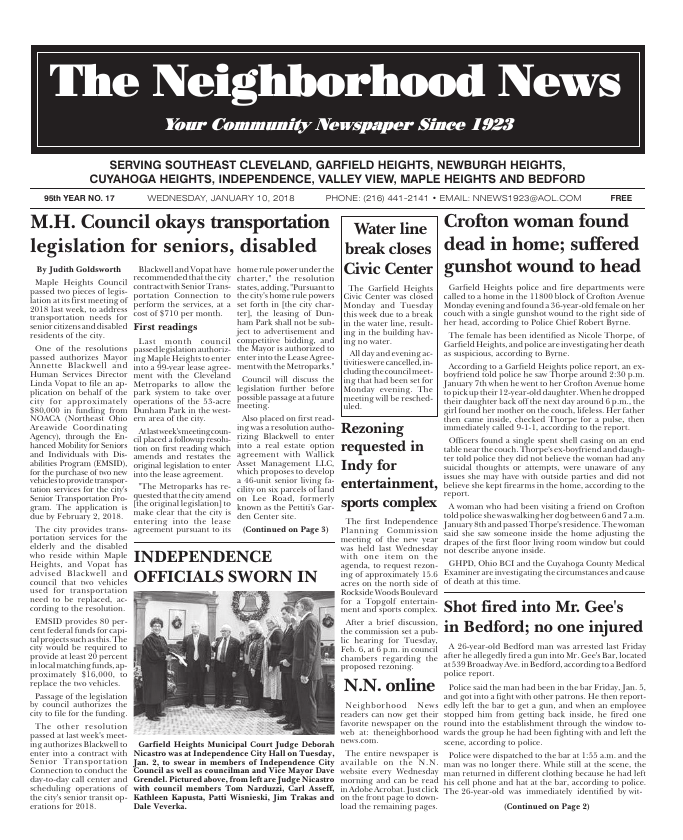 Cover — January 10, 2018